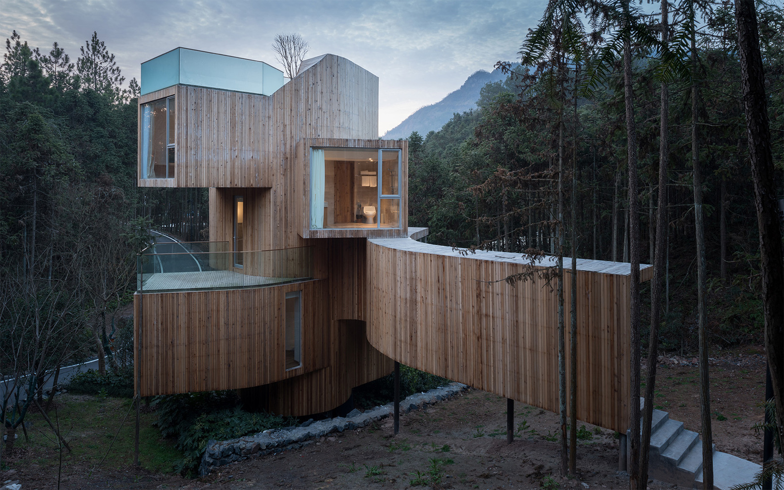 Forest House Architecture Modern Trees Wood House 1582x989