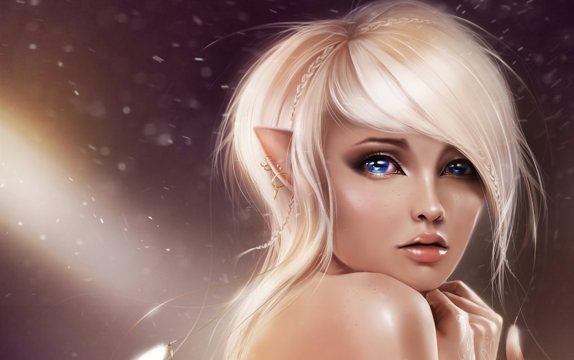 Fantasy Art Anime Girls Realistic Blonde Blue Eyes Elves Digital Art Women Fantasy Girl 5239