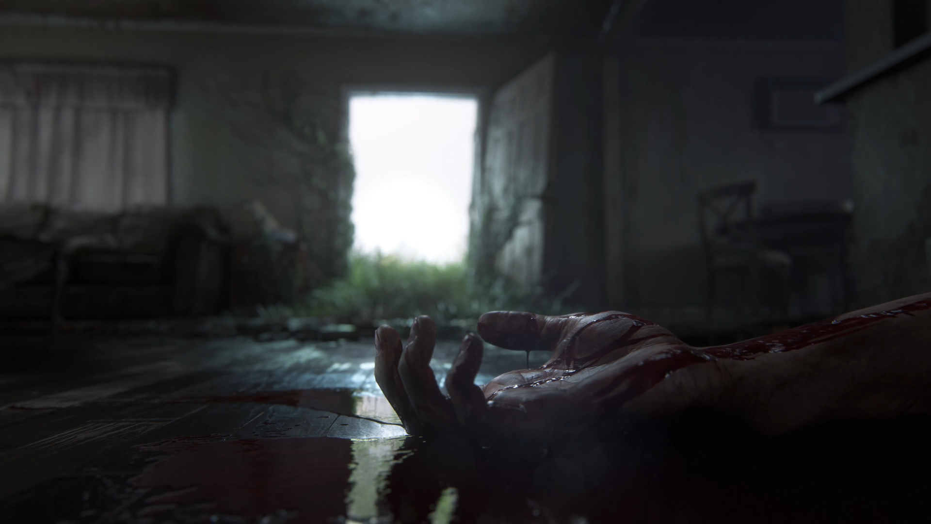 The Last Of Us Part Ii Hand Blood 1920x1080