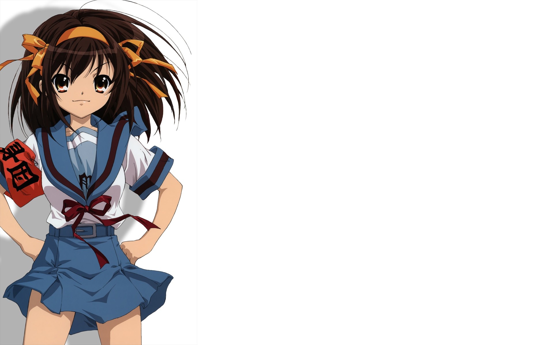Brunette Anime Girls Anime Simple Background 1920x1200