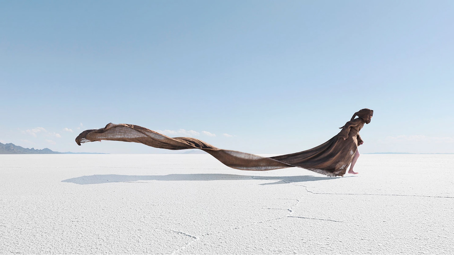 People Barefoot Sand Windy Horizon Desert Death Valley 1920x1080