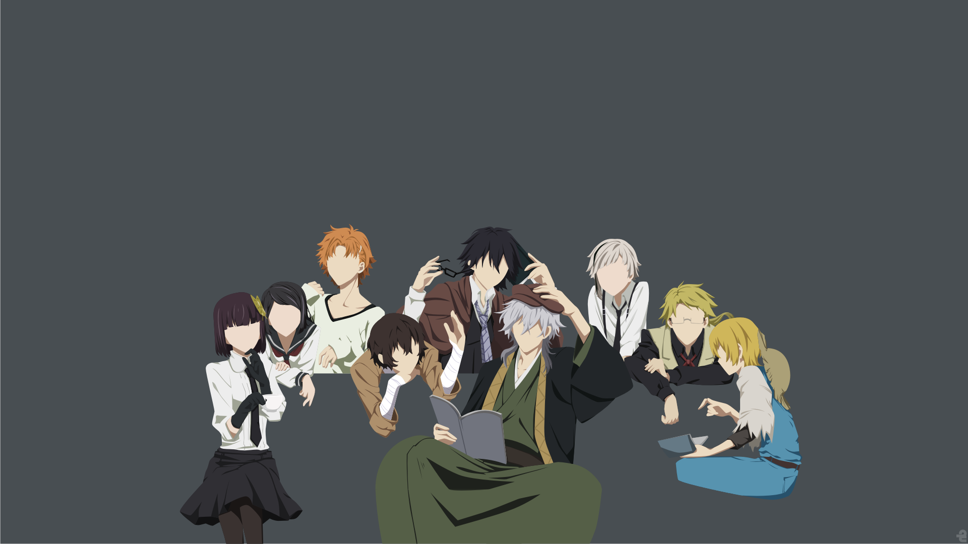 Bungou Stray Dogs Dazai Osamu Akiko Yosano Nakajima Atsushi Ranpo Edogawa Doppo Kunikida Naomi Taniz 1920x1080