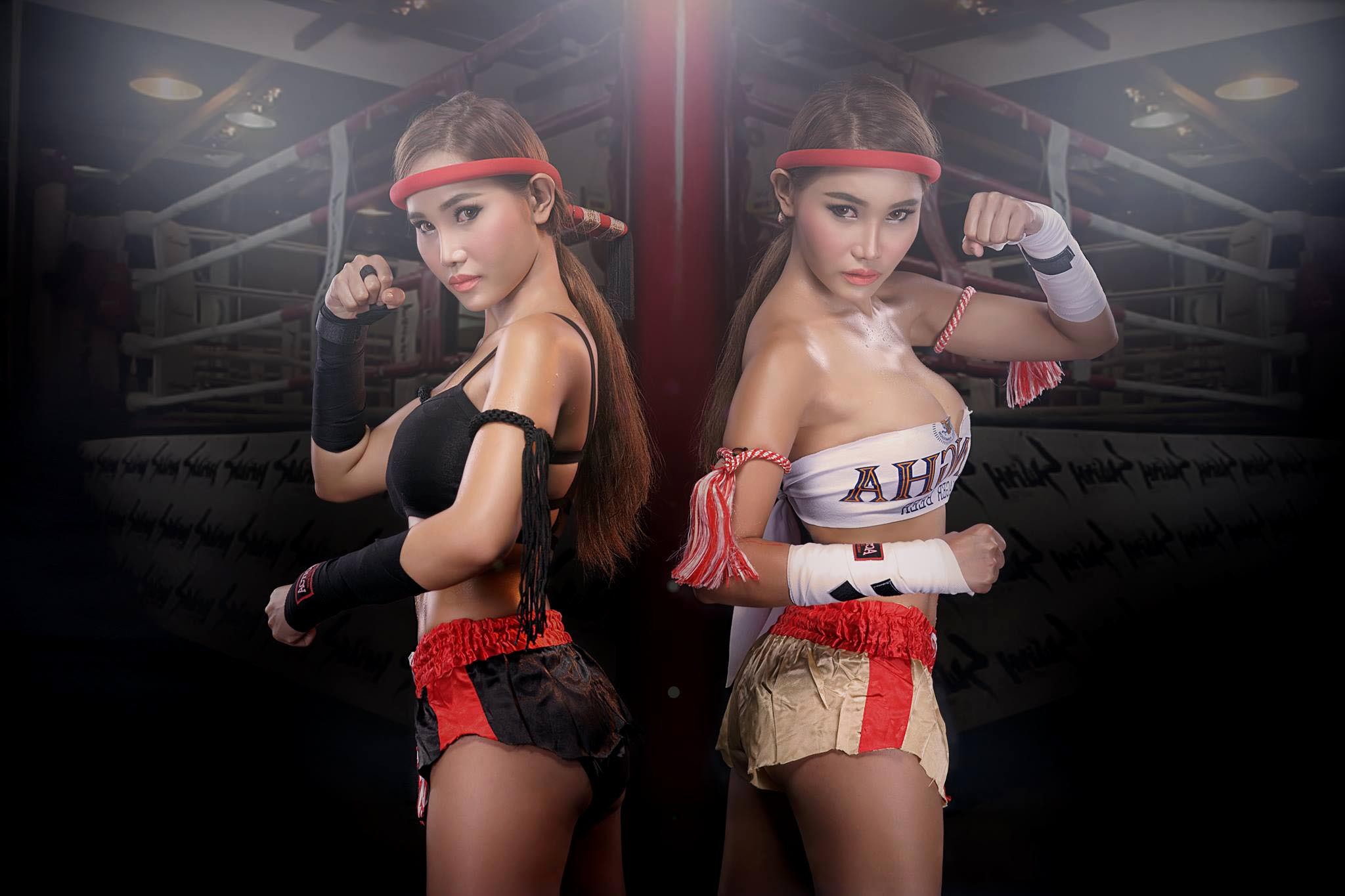 Asian Kickboxing Women Brunette Martial Arts Ponytail 2048x1365