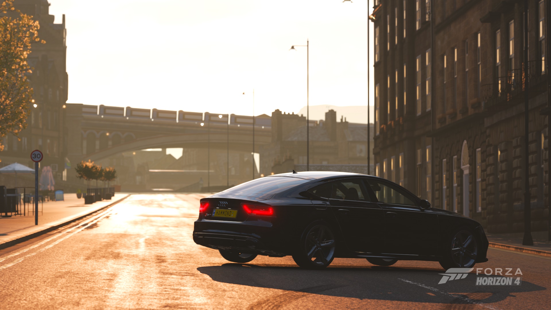 Forza Horizon 4 Audi RS7 Audi Car Video Games Black Cars Vehicle 1920x1080