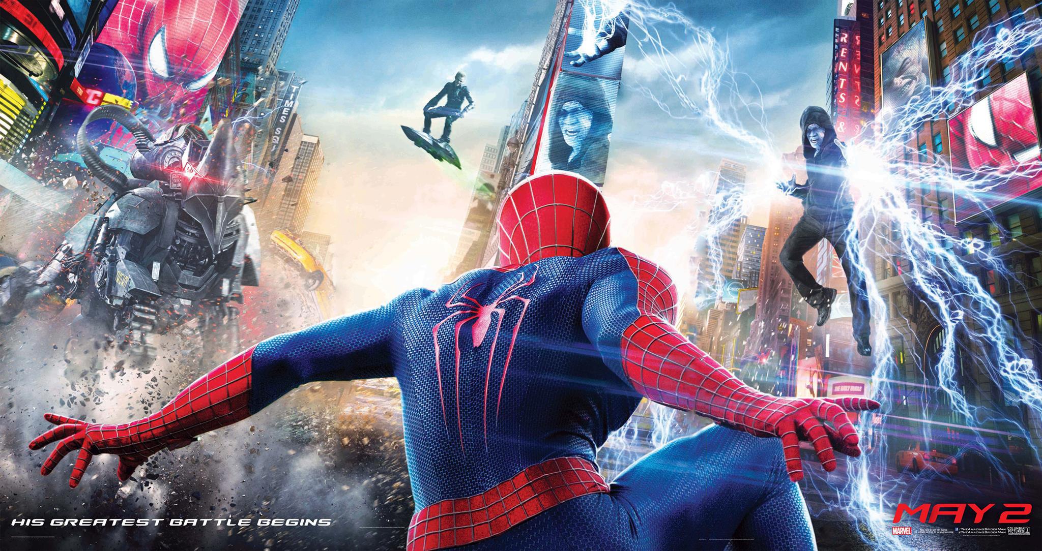 The Amazing Spider Man 2 Spider Man Green Goblin Electro Spider Man 2048x1084
