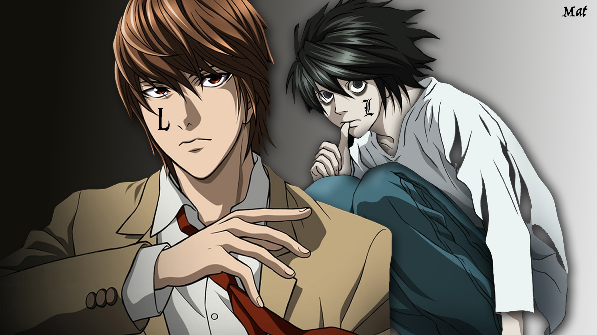 Death Note Yagami Light Lawliet L Anime 1920x1080