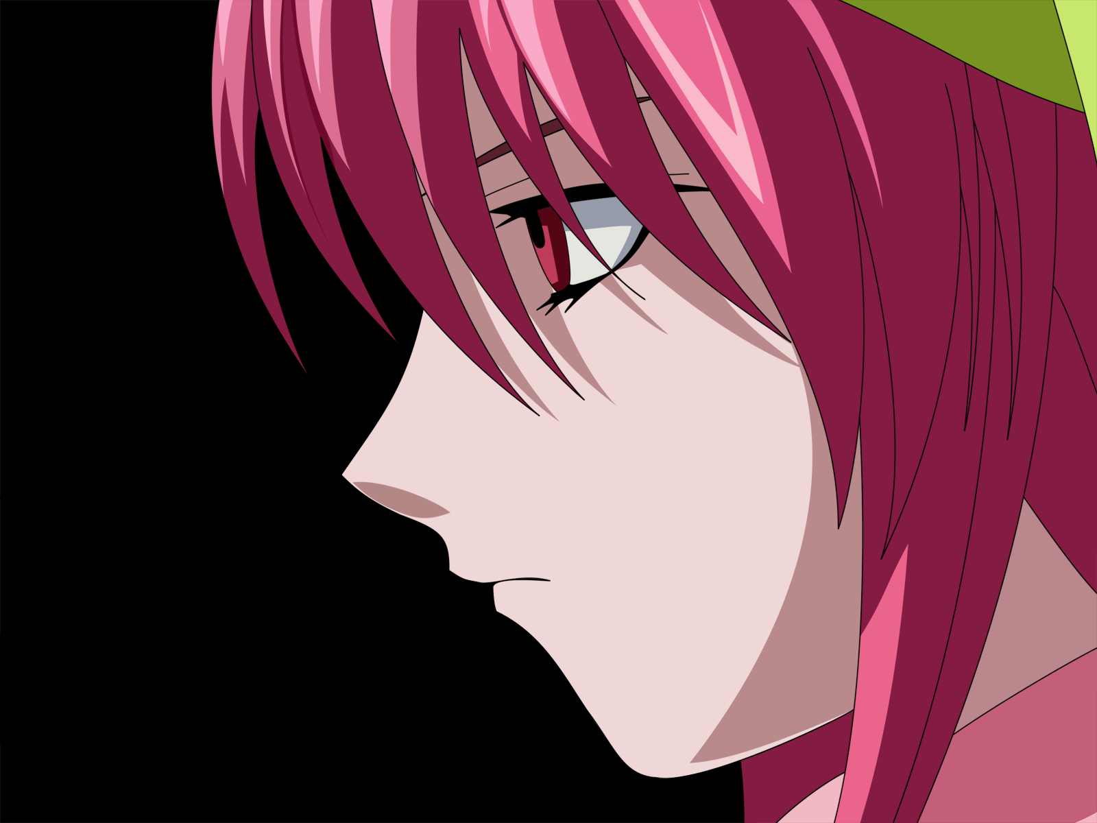 Anime Elfen Lied Anime Girls Pink Hair Face Profile 1600x1200