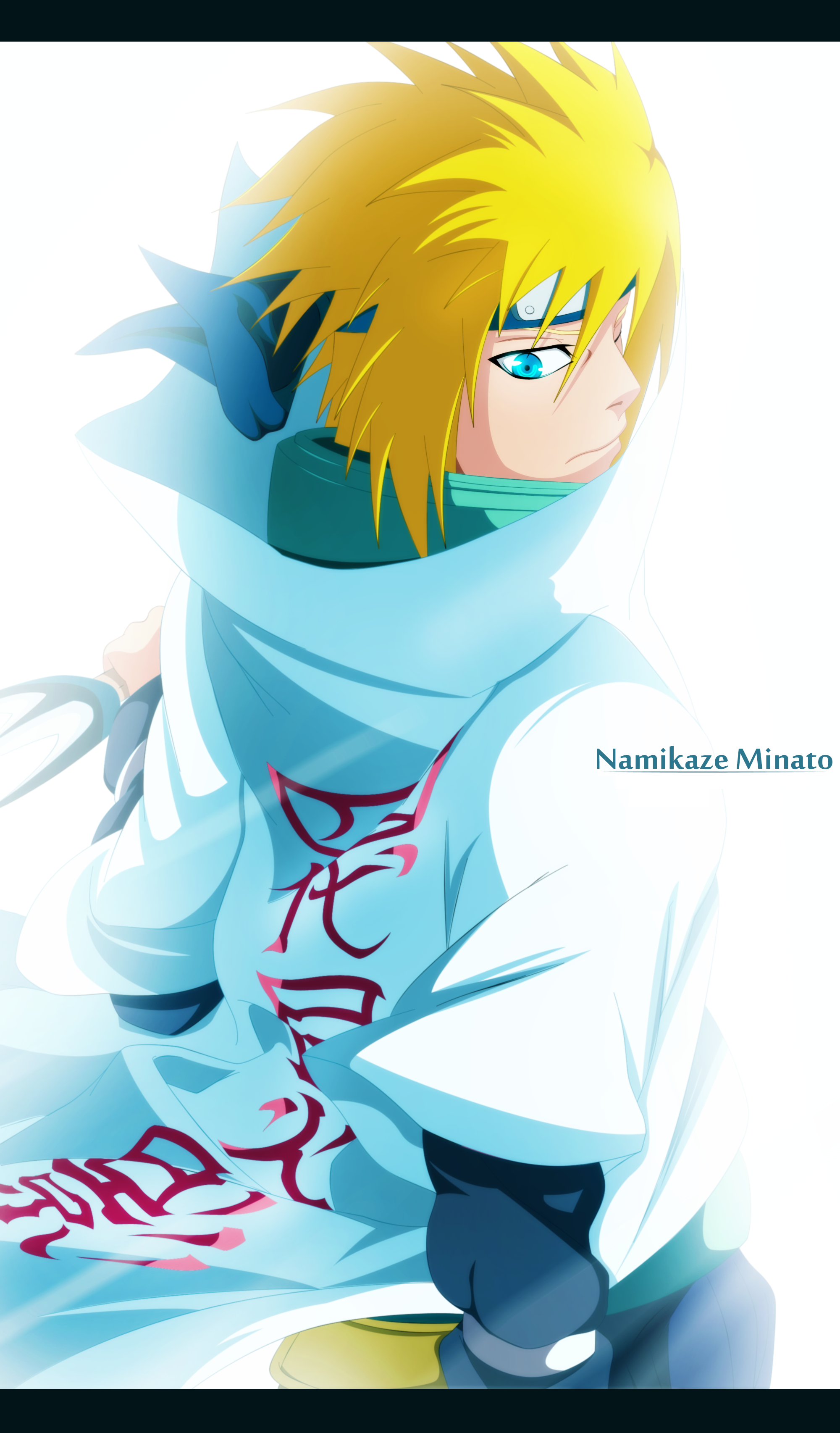 Anime Namikaze Minato Naruto Shippuuden Render Blue Eyes Hokage 2000x3411