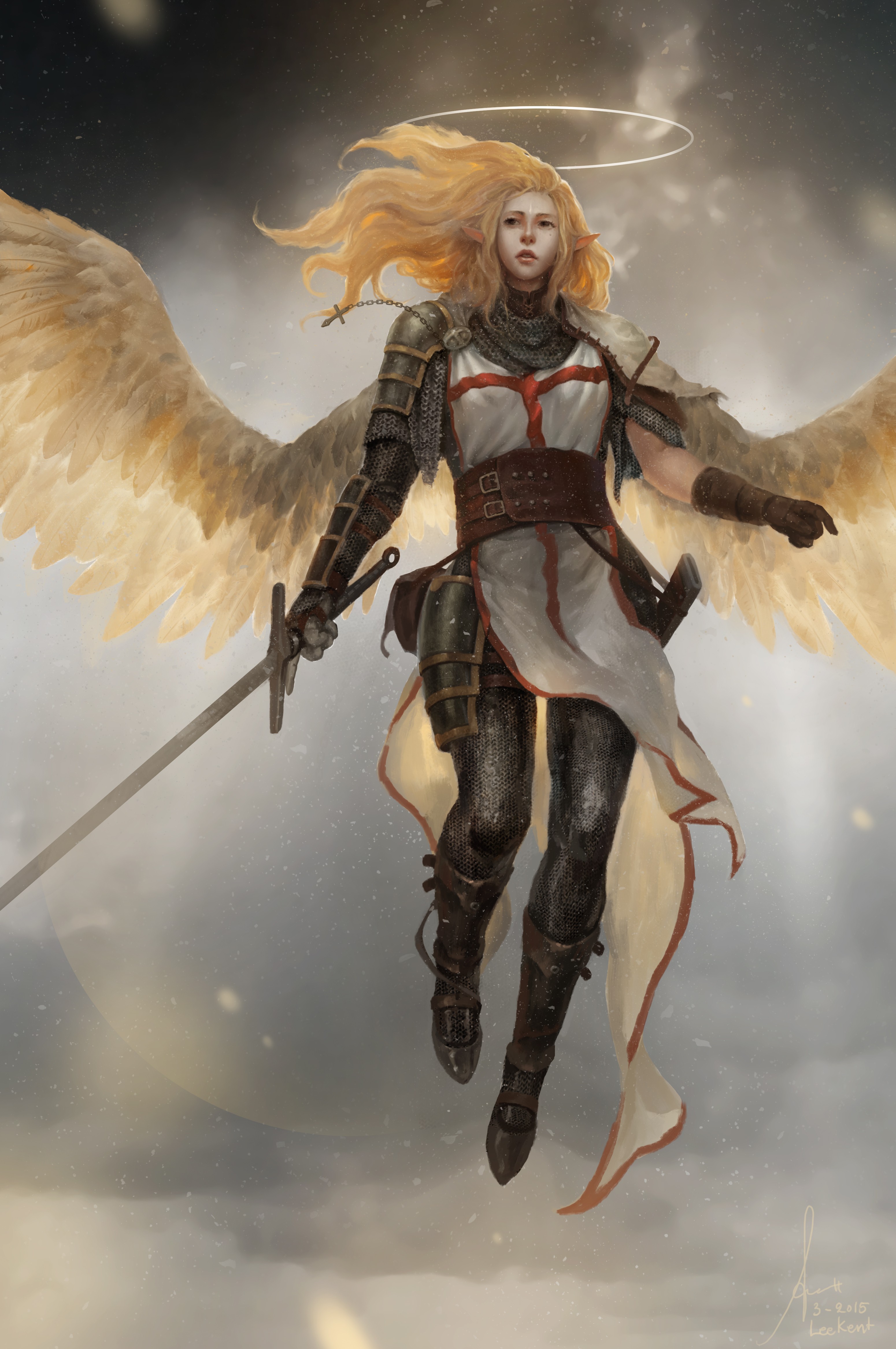 Fantasy Art Angel Crusaders 3100x4664