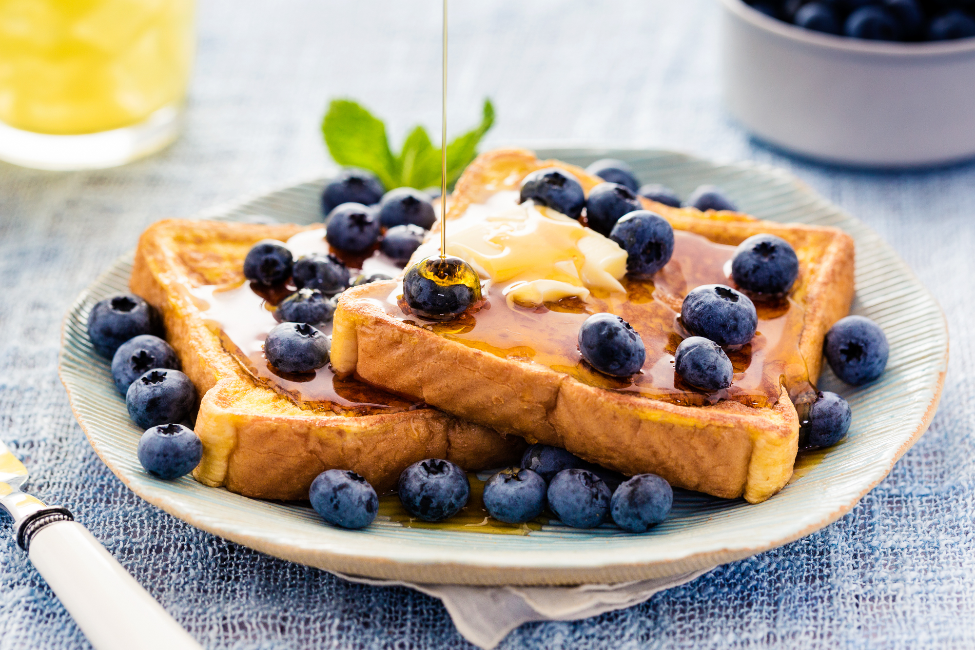 Blueberry Butter Syrup Breakfast French Toast 2000x1333