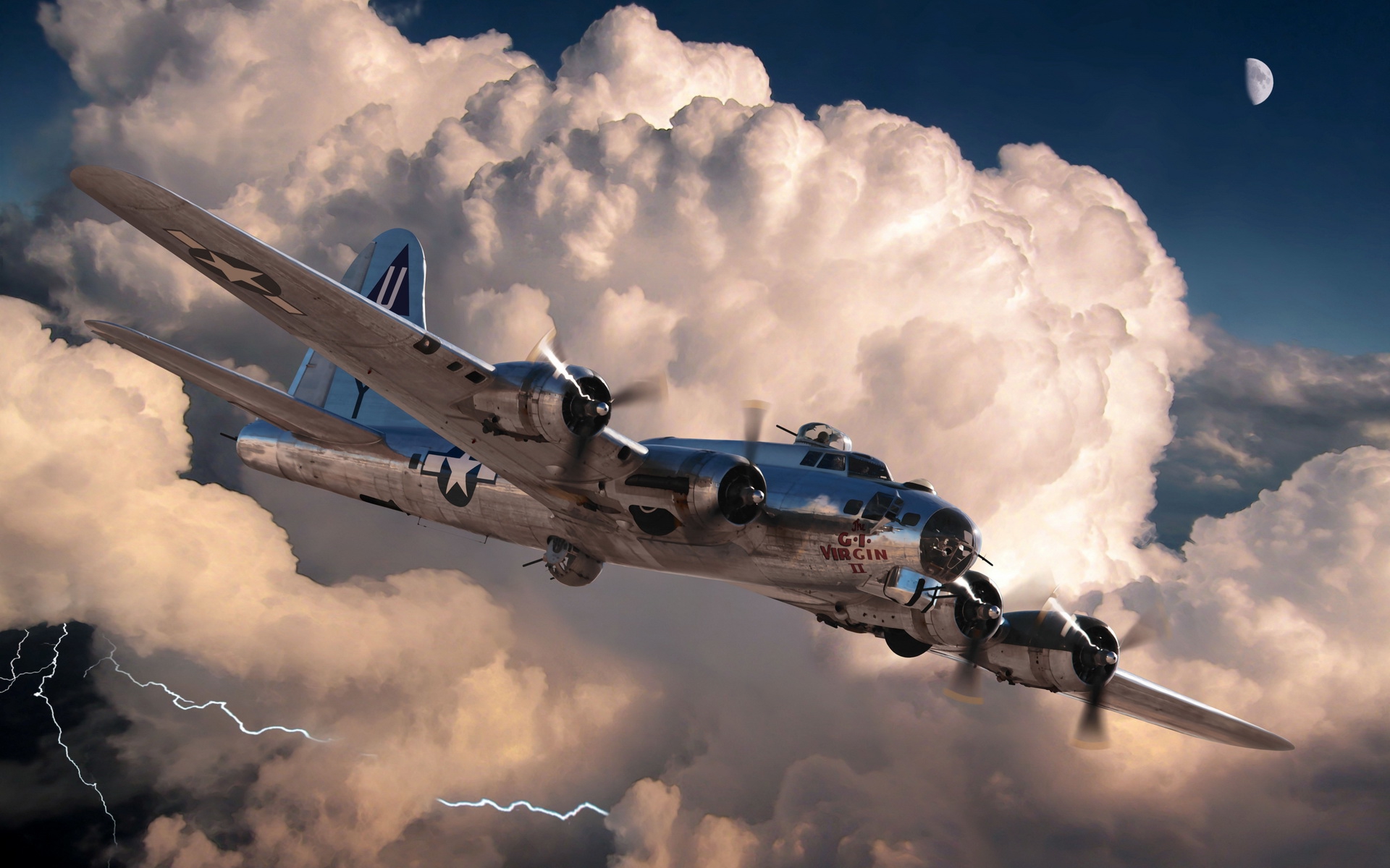 Military Boeing B 17 Flying Fortress 1920x1200