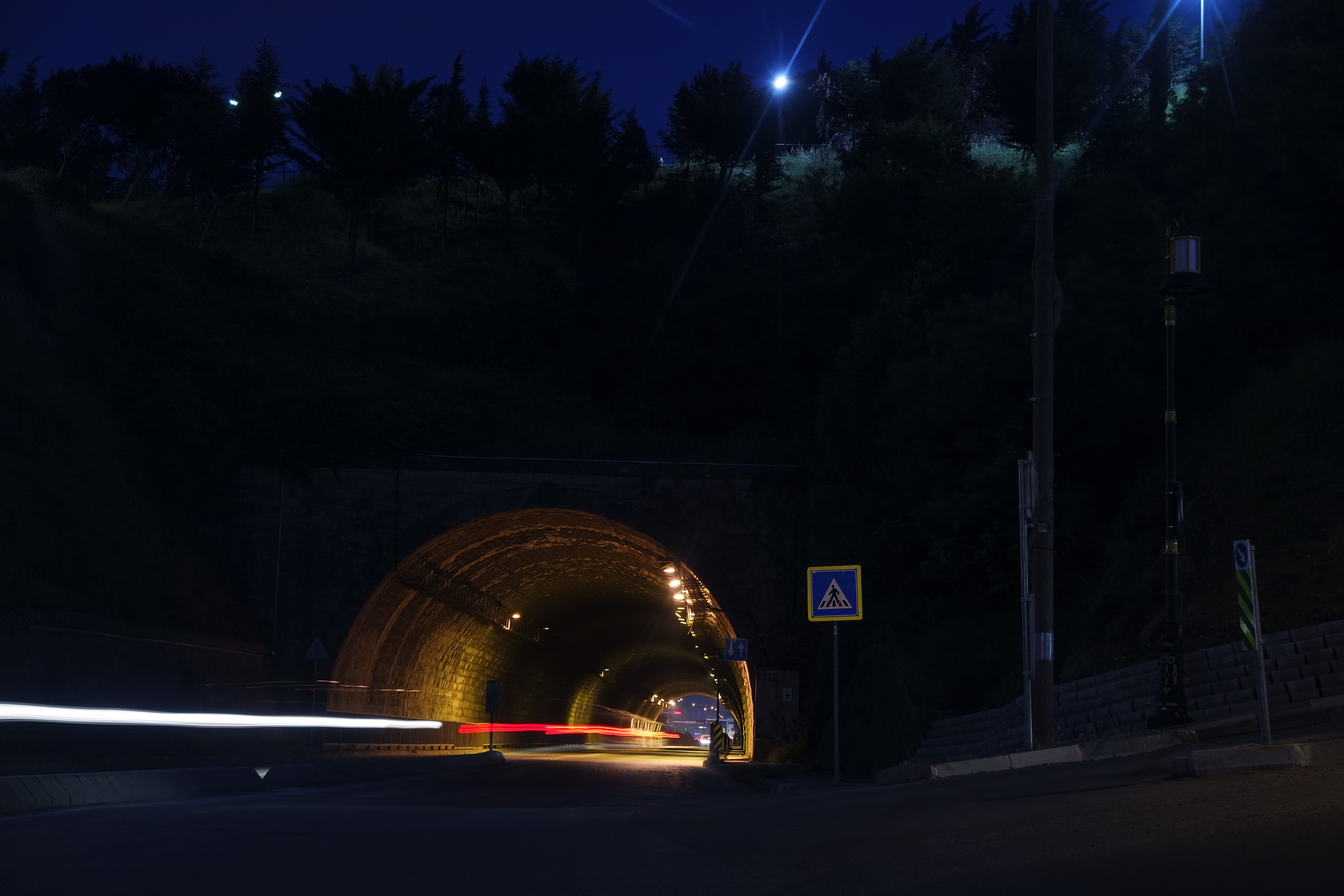 Tunnel Light Trails Long Exposure 5472x3648