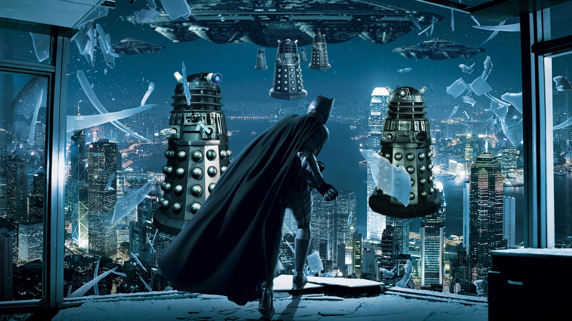 The Dark Knight Rises Doctor Who Daleks Crossover 1920x1080