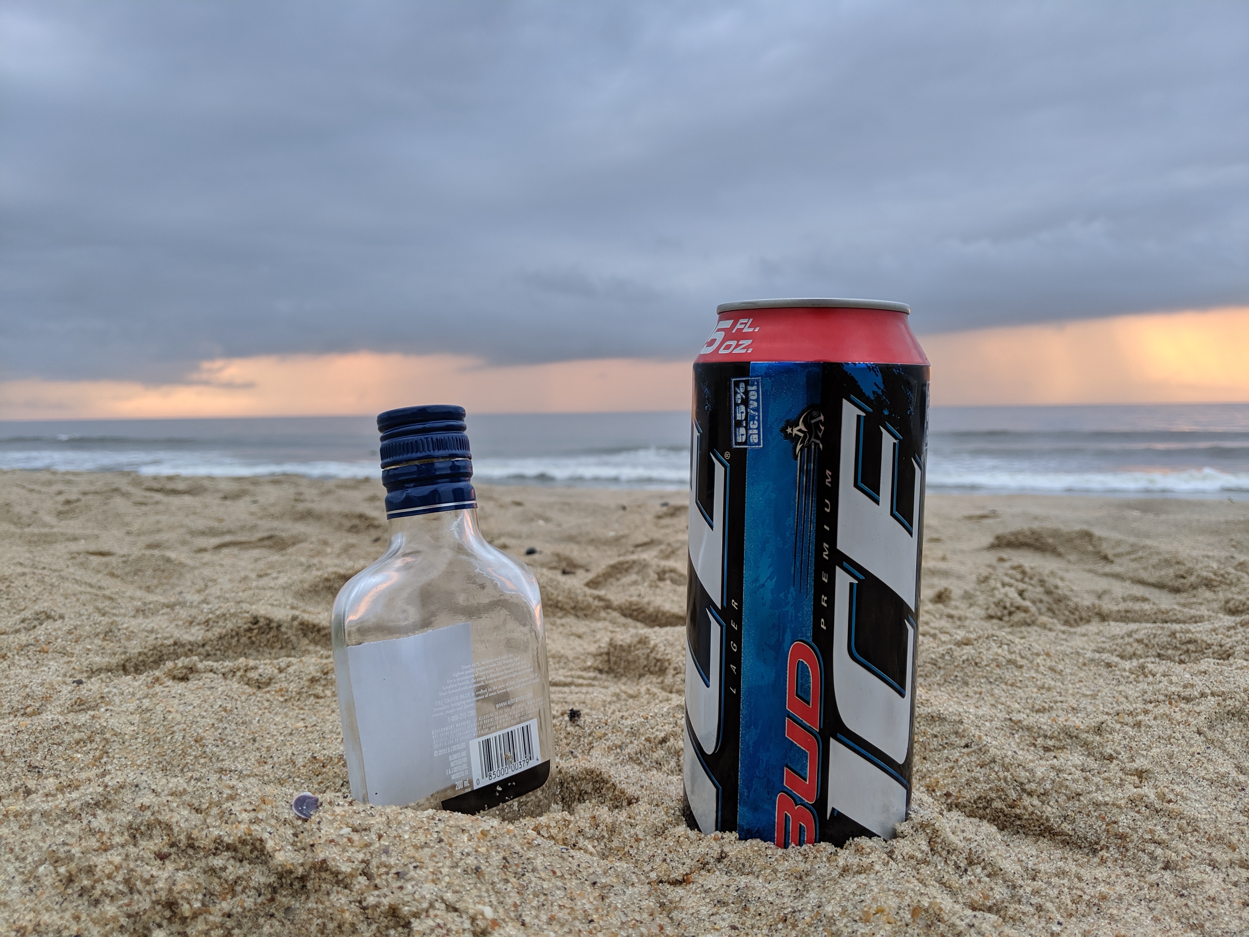 Beach Sea Alcohol Vodka Beer Sand Clouds Landscape 4032x3024
