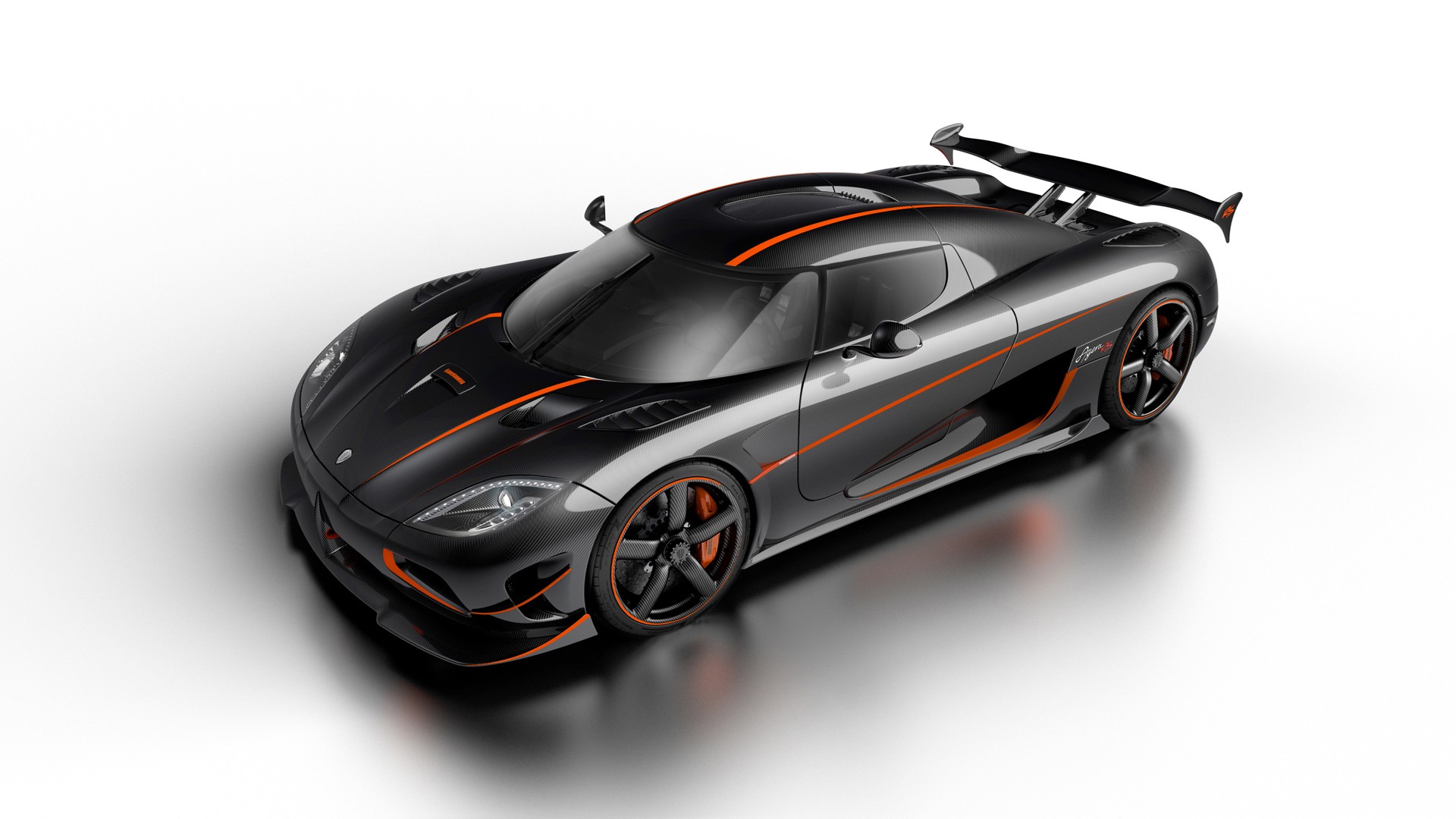 Koenigsegg Agera RS Car Supercars Vehicle Black Cars Simple Background White Background 1920x1080