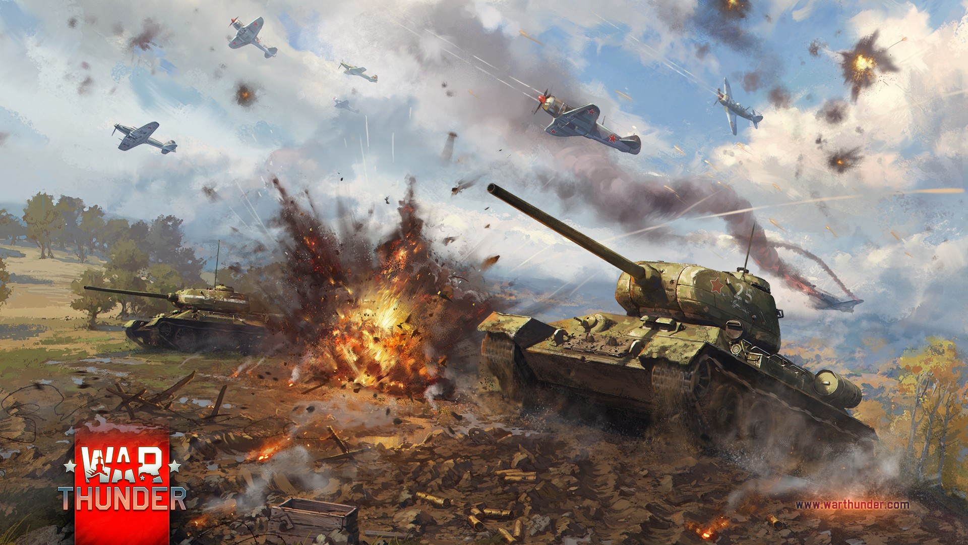 War Thunder Airplane Tank T 34 Gaijin Entertainment T 34 85 Video Games 1920x1080