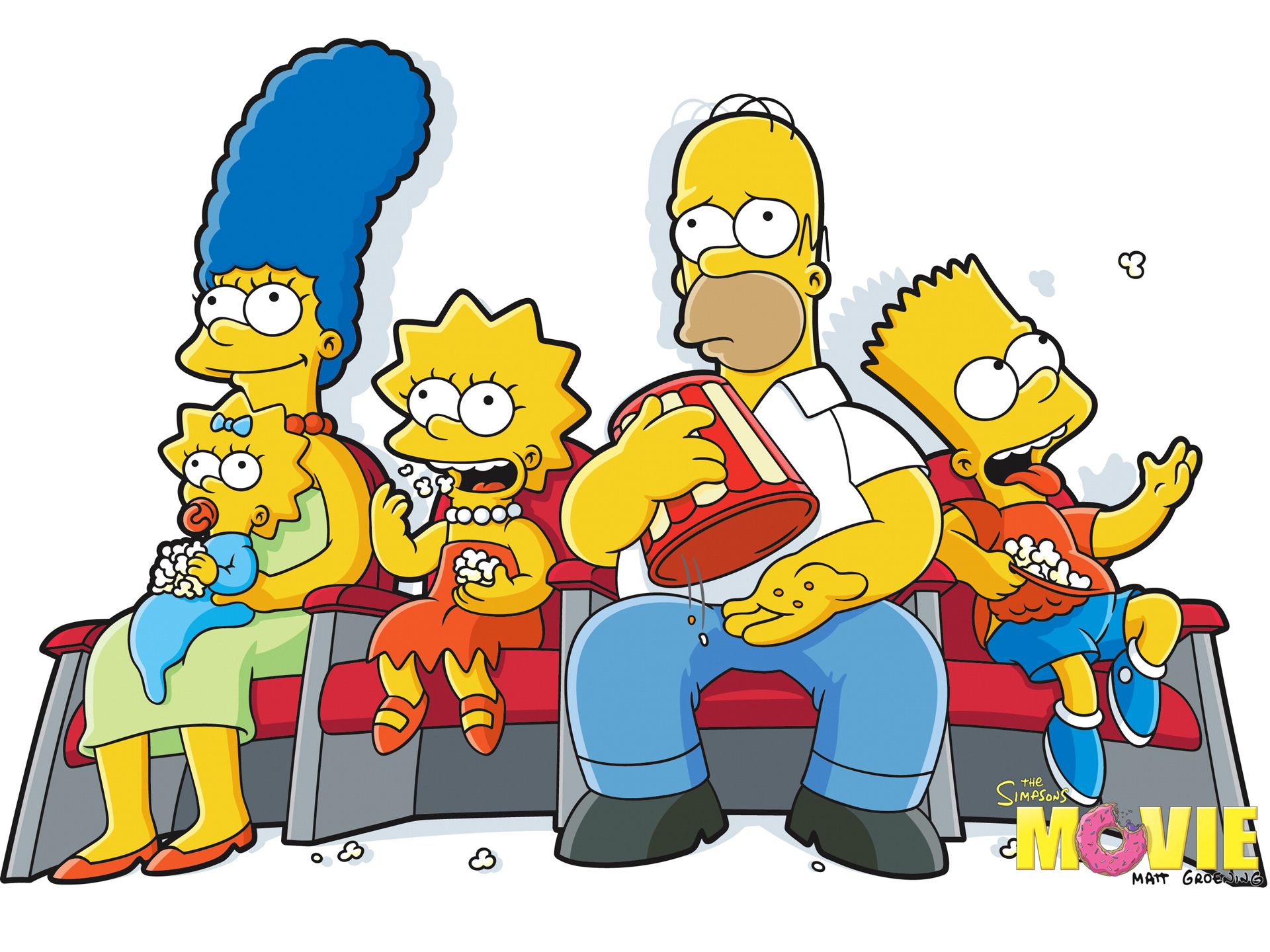 Maggie Simpson Marge Simpson Lisa Simpson Homer Simpson Bart Simpson 1920x1440
