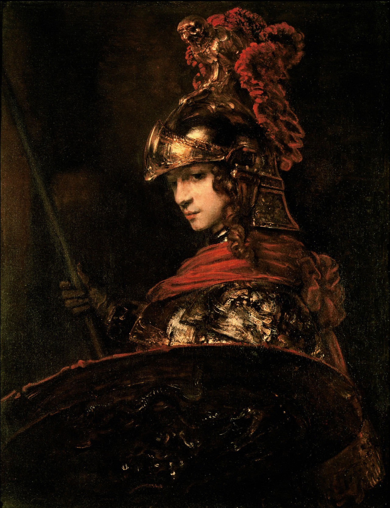 Greek Mythology Athena Rembrandt Van Rijn Classic Art Painting Wallpaper Resolution 1280x1667 Id Wallha Com