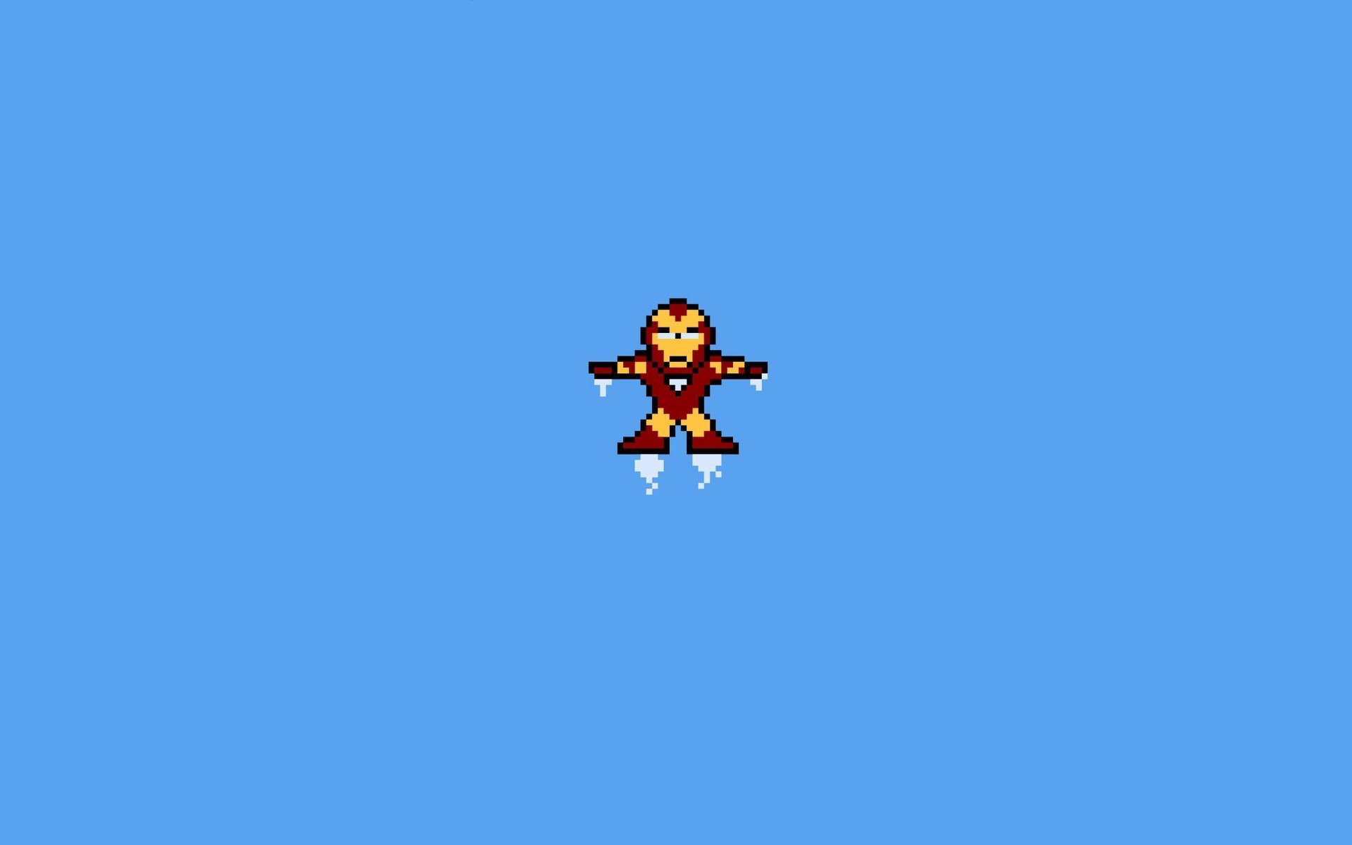 Iron Man Tony Stark Pixel Art 8 Bit Minimalism 1920x1200