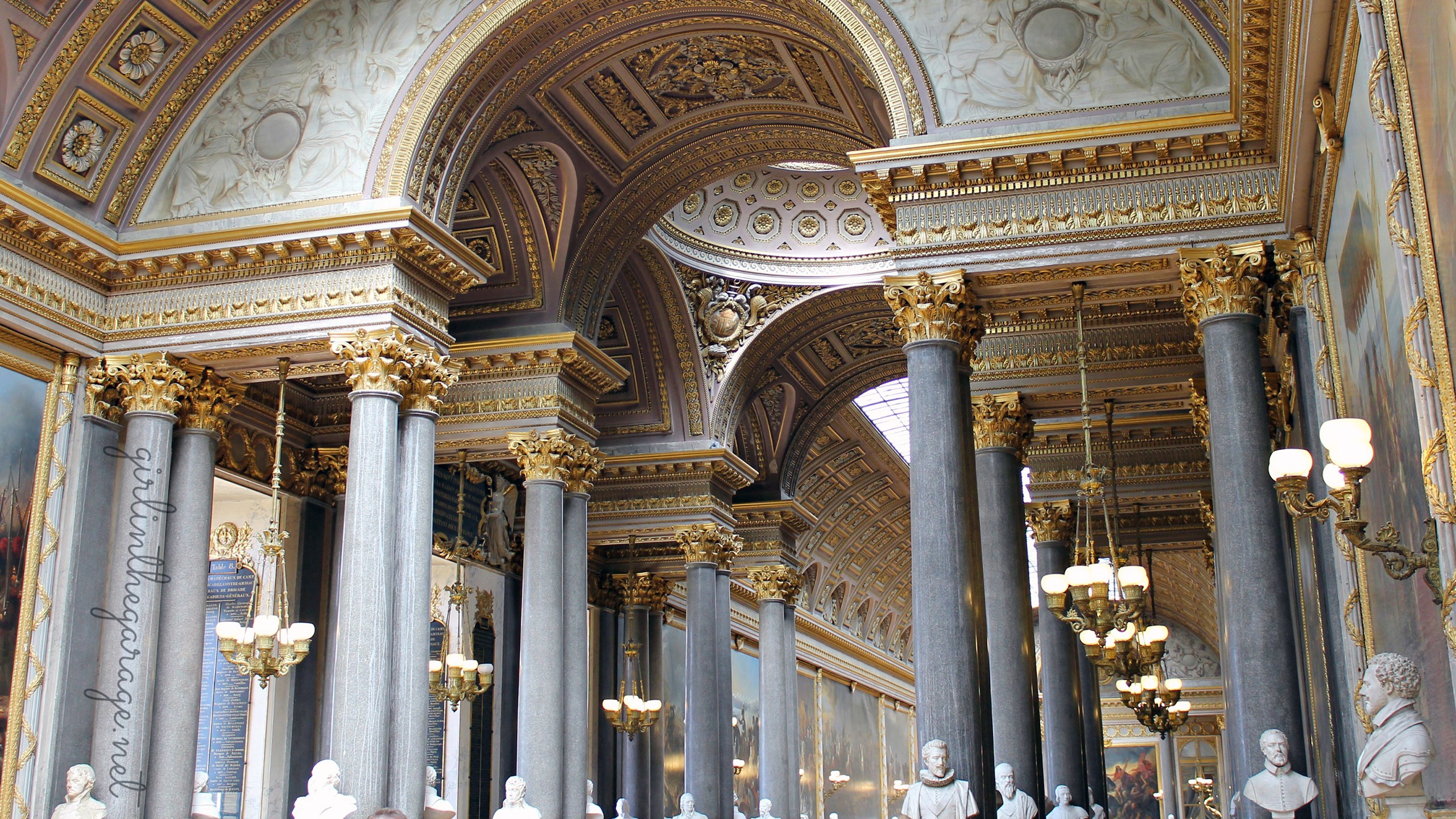 Chateau De Versailles Palace Gold Marble 2560x1440