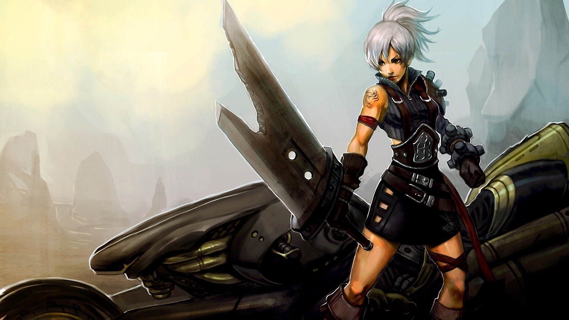 Riven Fantasy Girl Weapon Fantasy Art 1920x1080