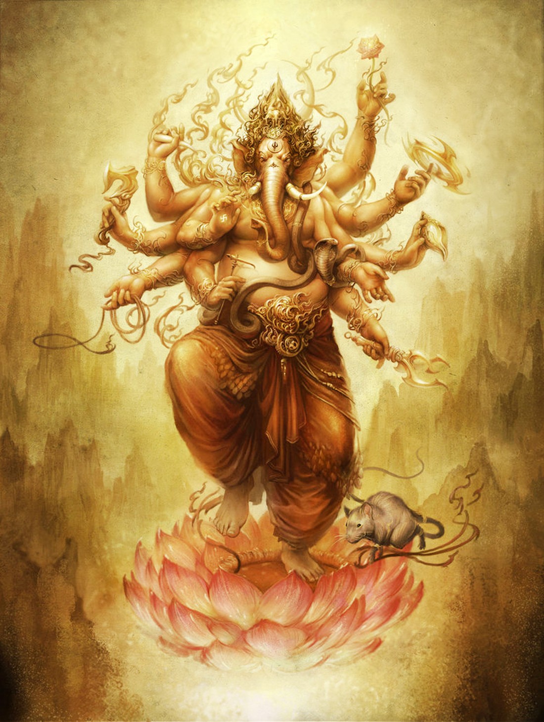 Gods Artwork Ganesh 1100x1459