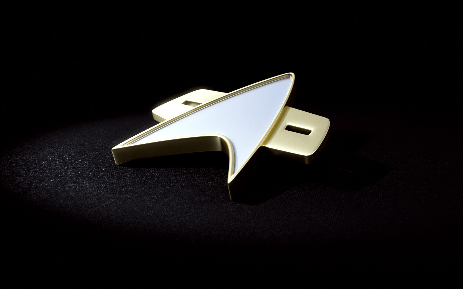 Star Trek Logo Simple Background Lapel Pin 1600x1000