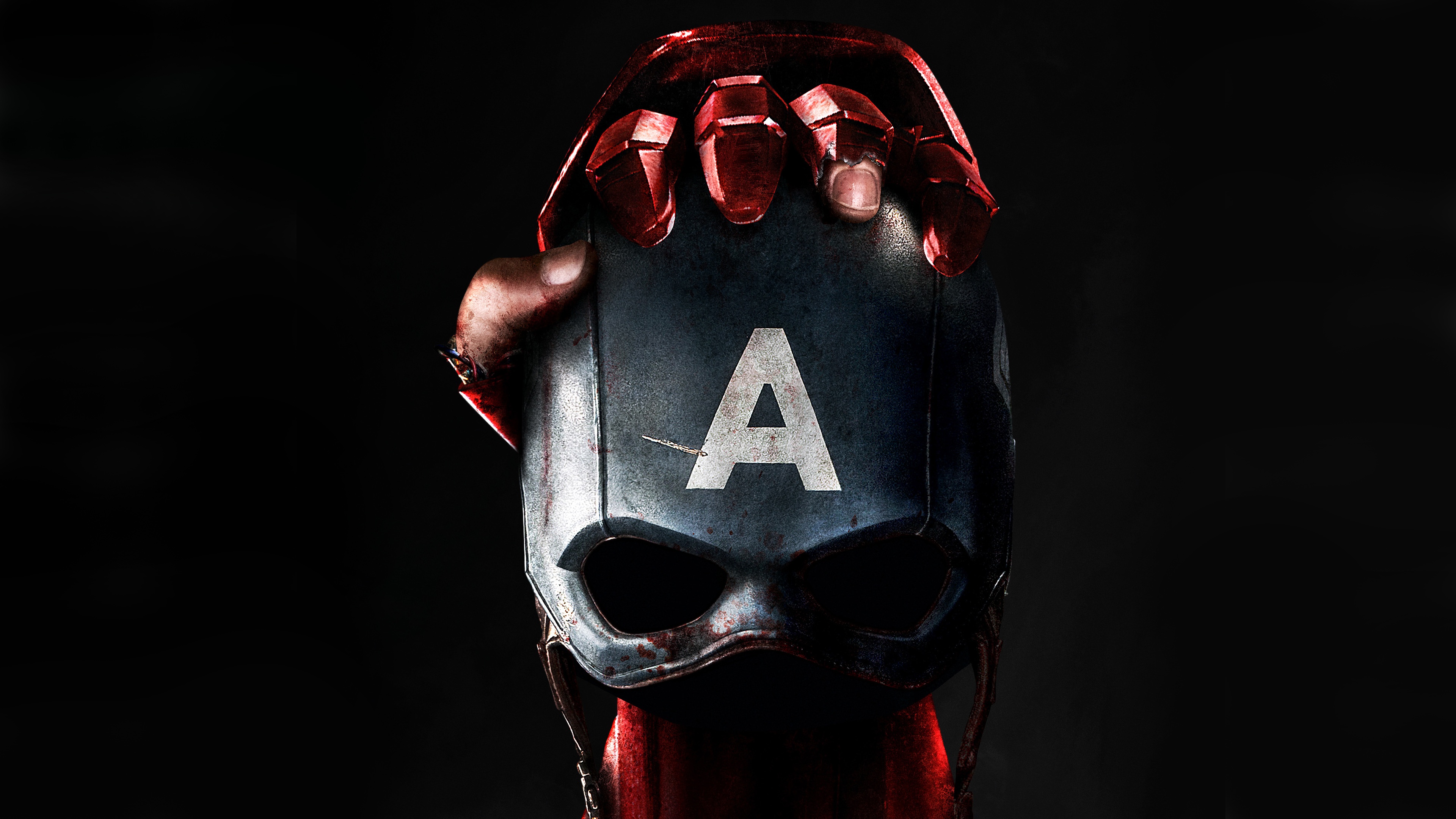 Captain America Iron Man Mask Black Background Captain America Civil War Marvel Cinematic Universe M 3840x2160