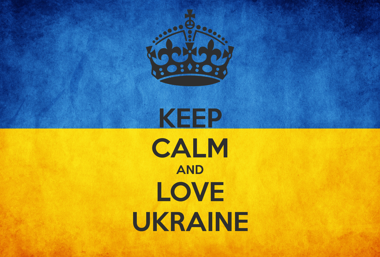 Ukraine Typography Keep Calm And Blue Yellow Crown 1536x1040