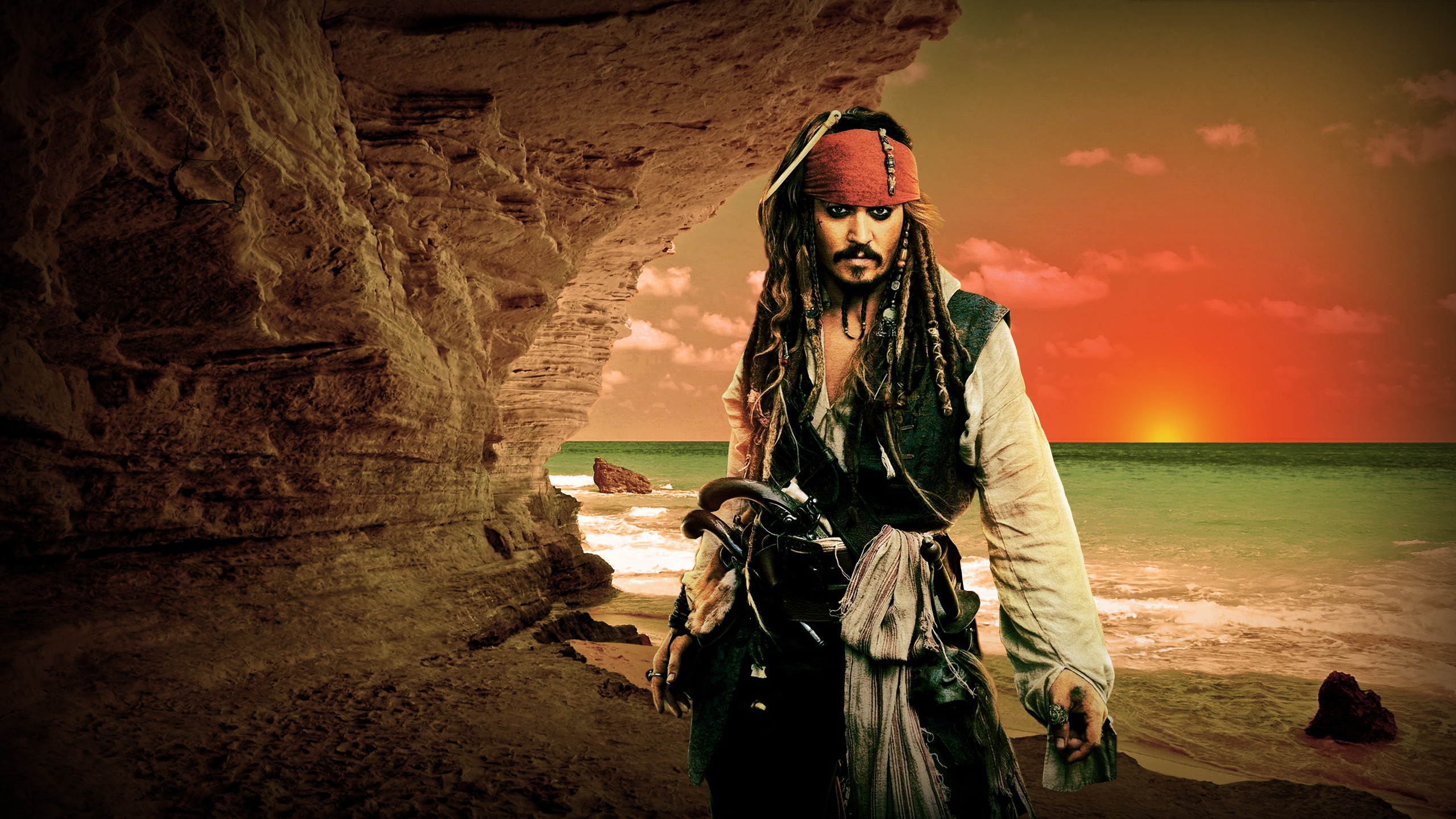 Pirates Of The Caribbean Jack Sparrow Pirate Johnny Depp 2560x1440