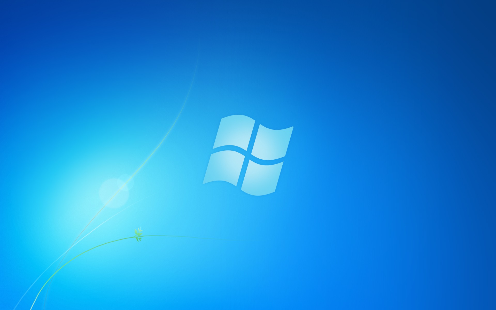 Logo Windows 7 Digital Art Blue Background Shapes Minimalism Wallpaper ...