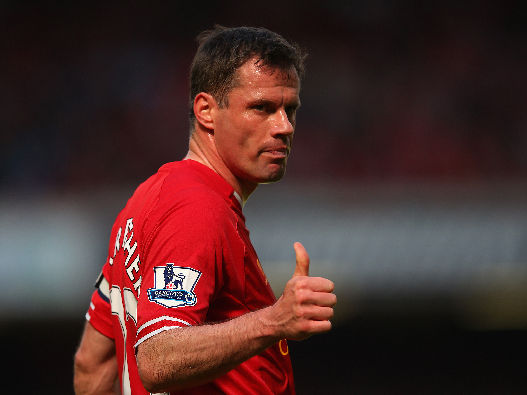 Liverpool FC England Football Player British Hand Gesture Thumbs Up Jamie Carragher 2048x1536