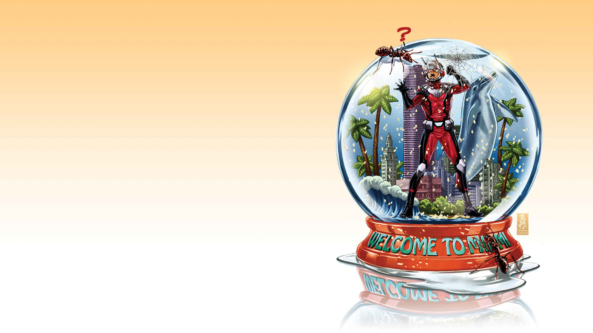 Ant Man Marvel Comics Snow Globe 1920x1080