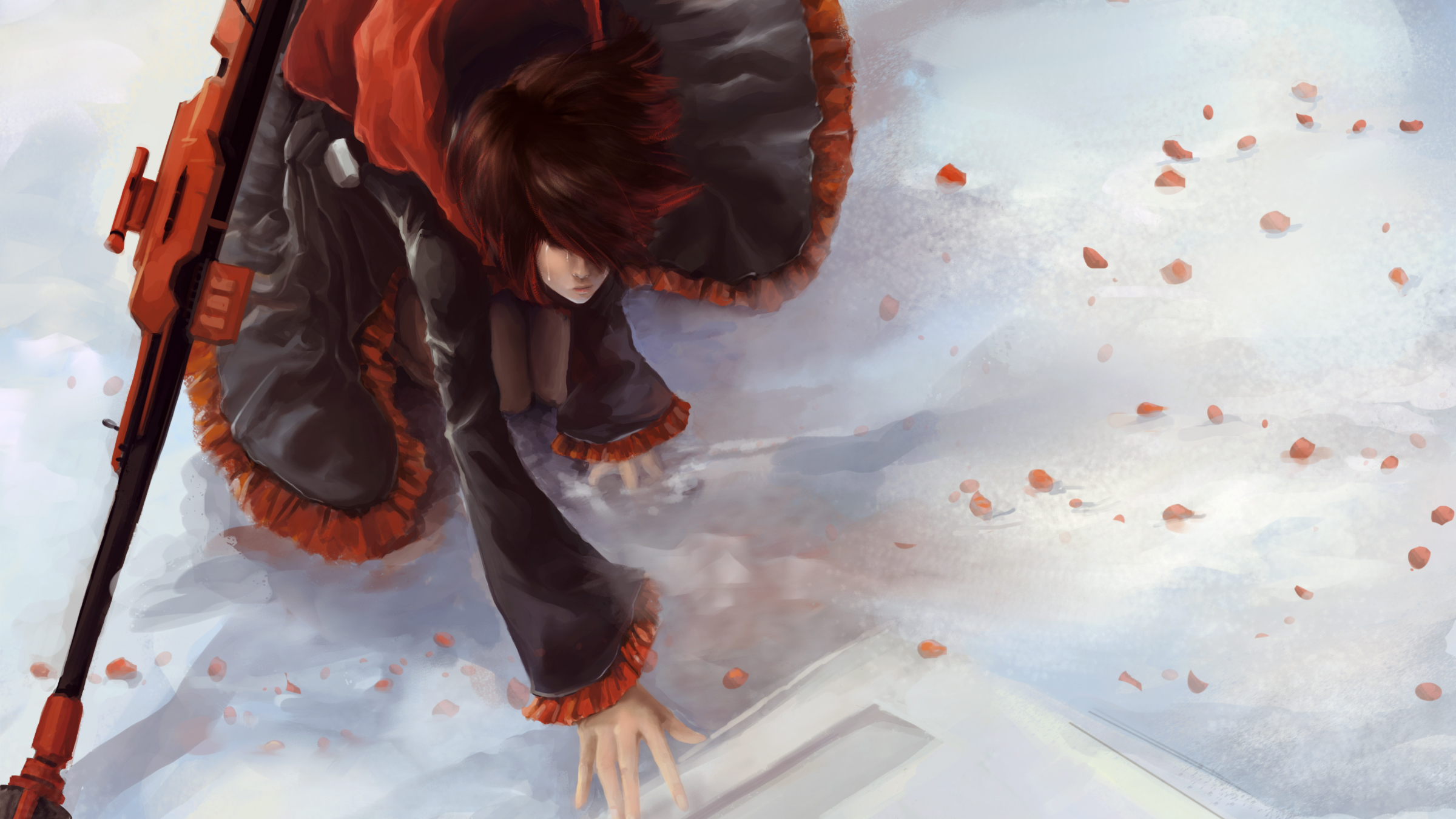 Ruby Rose RWBY Snow Gravestone 2400x1350