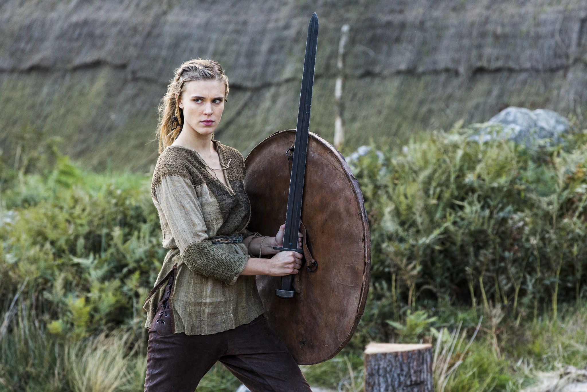 Vikings TV Porunn Gaia Weiss Vikings TV Series Girls With Swords Young Woman 2048x1368