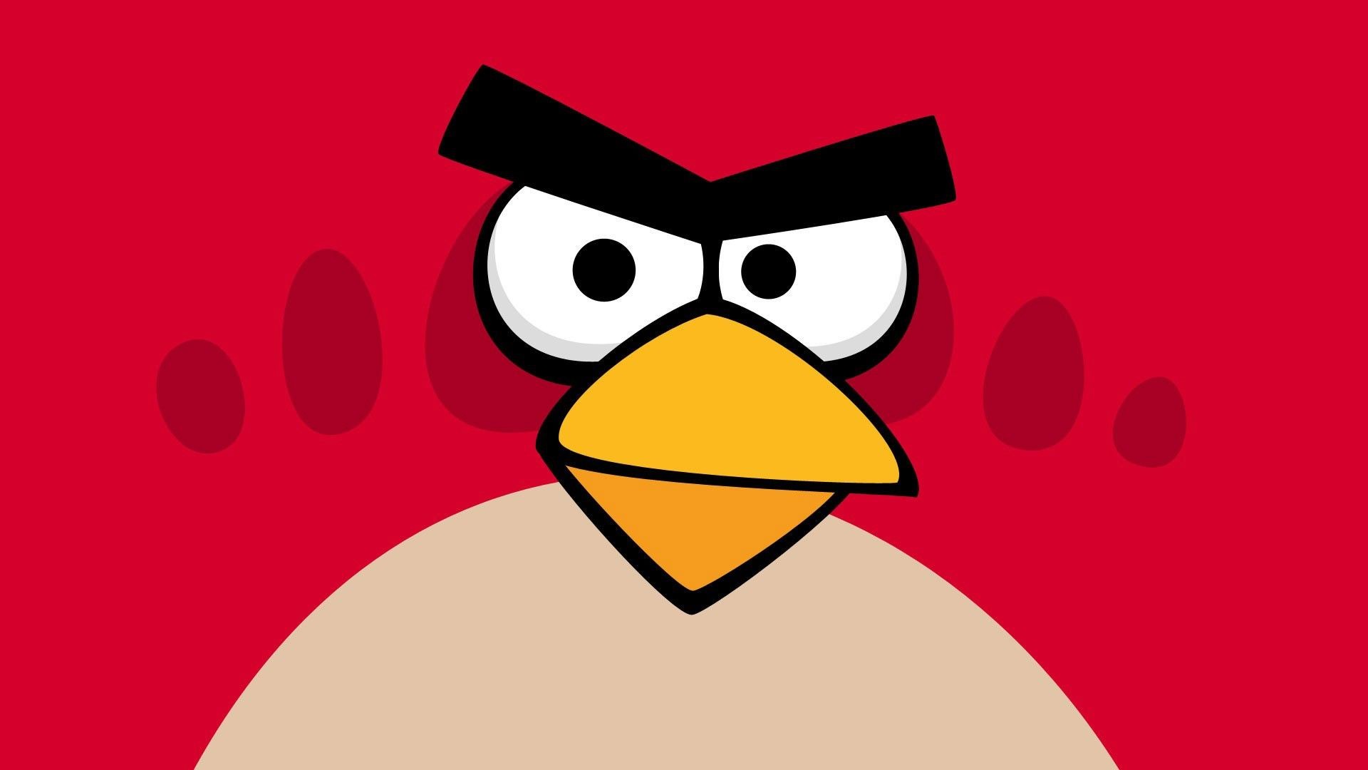 Angry Birds Cartoon Red Background Simple Background 1920x1080