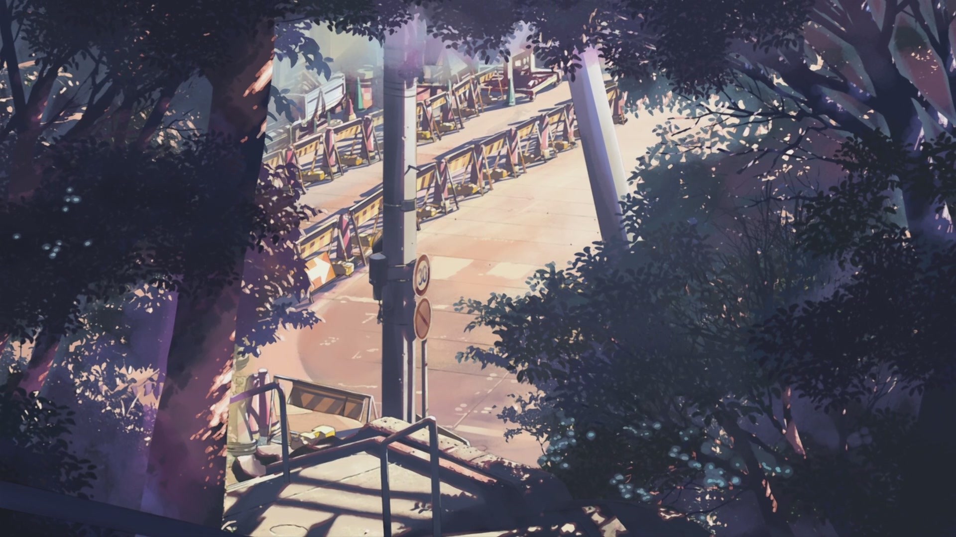 Trees 5 Centimeters Per Second Artwork Makoto Shinkai Anime 1920x1080