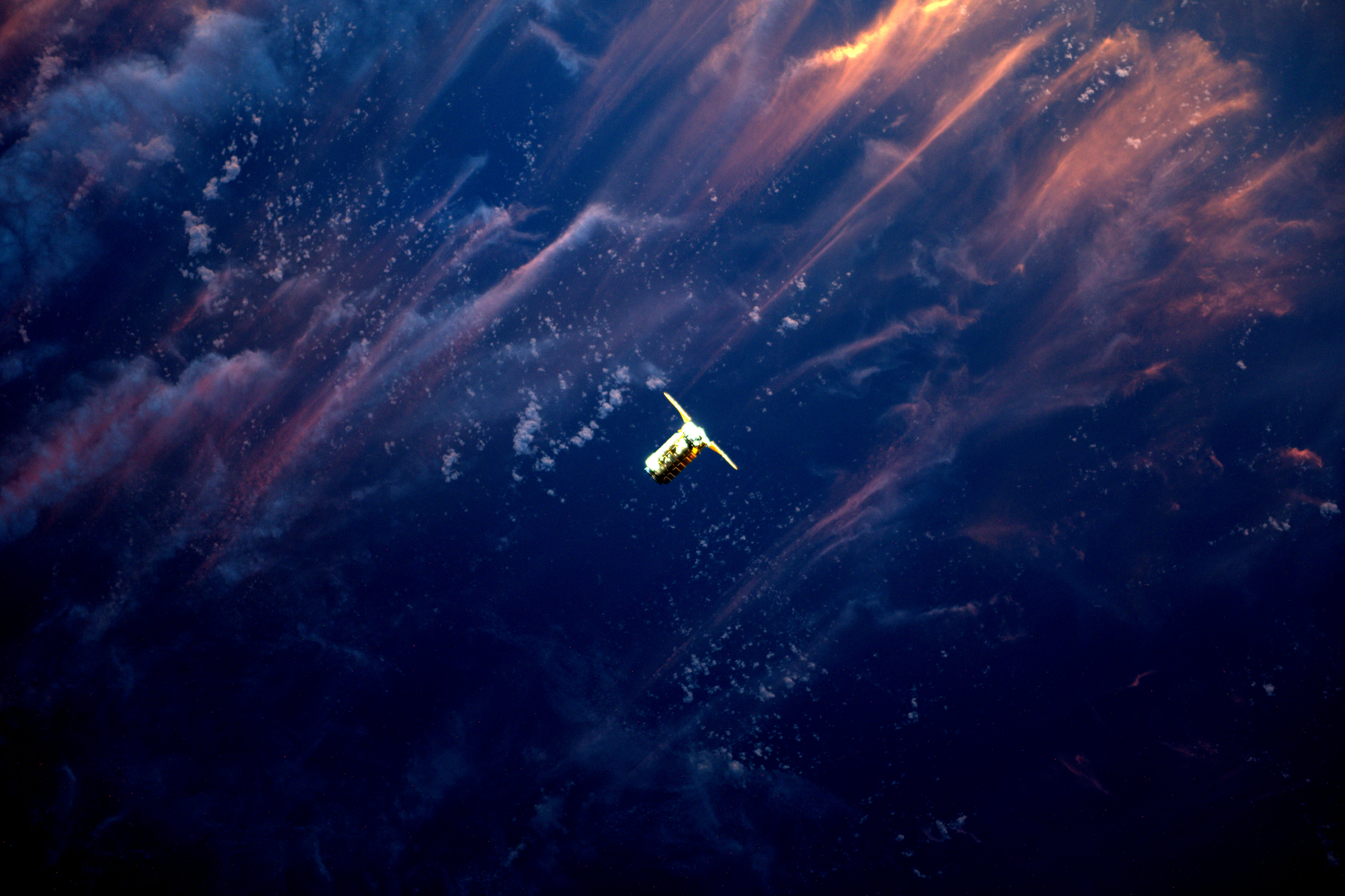 International Space Station Cygnus ESA NASA Space Orbital View OrbitalATK 4940x3292