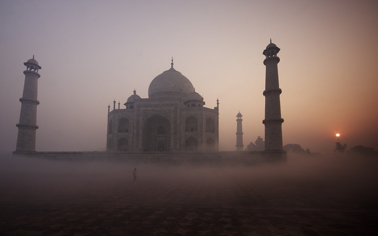 Landscape Nature Taj Mahal Mist Temple India Tropical Hinduism Religion 1230x768