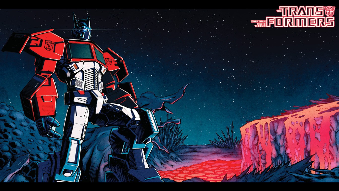 Transformers Transformer Cartoon Robot Optimus Prime 1366x768