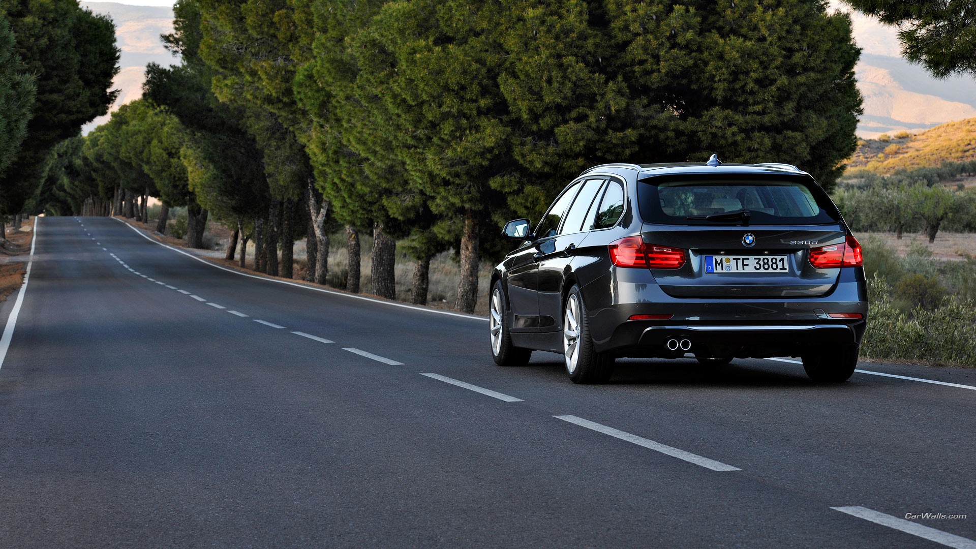 Road Trees Vehicle BMW Car BMW 3 Series BMW F30 1920x1080