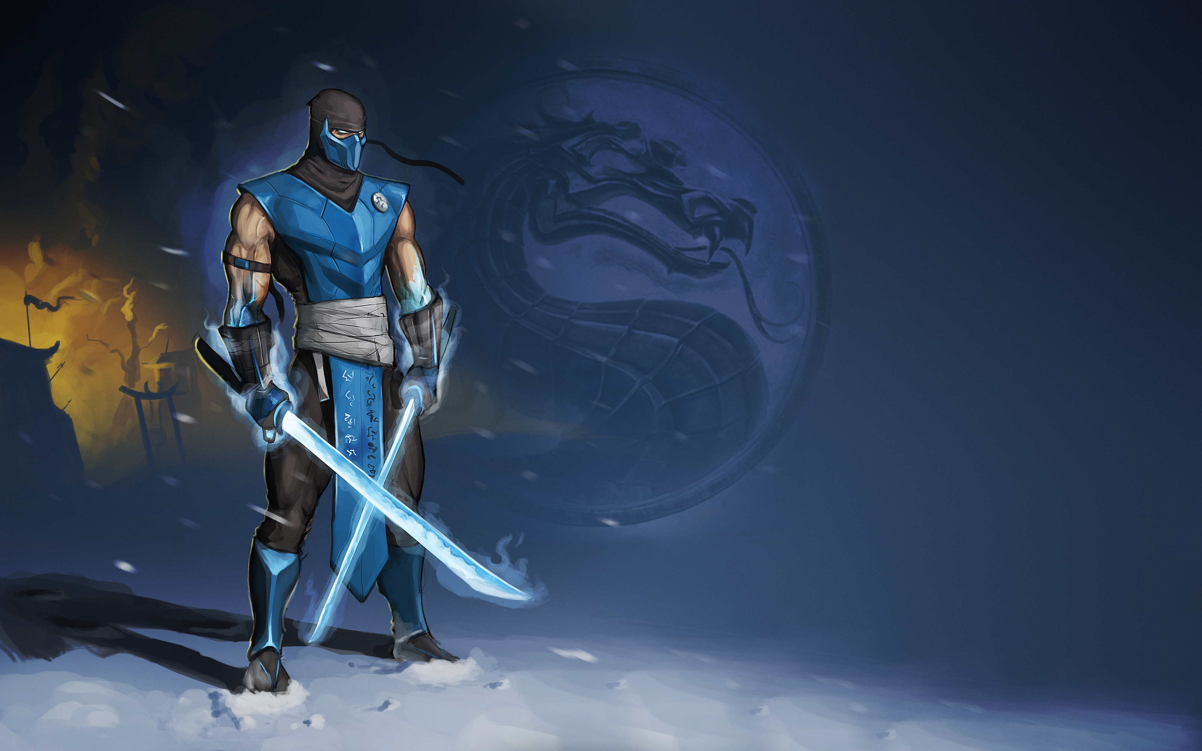 Mortal Kombat Sword Warrior Sub Zero Mortal Kombat 4000x2500