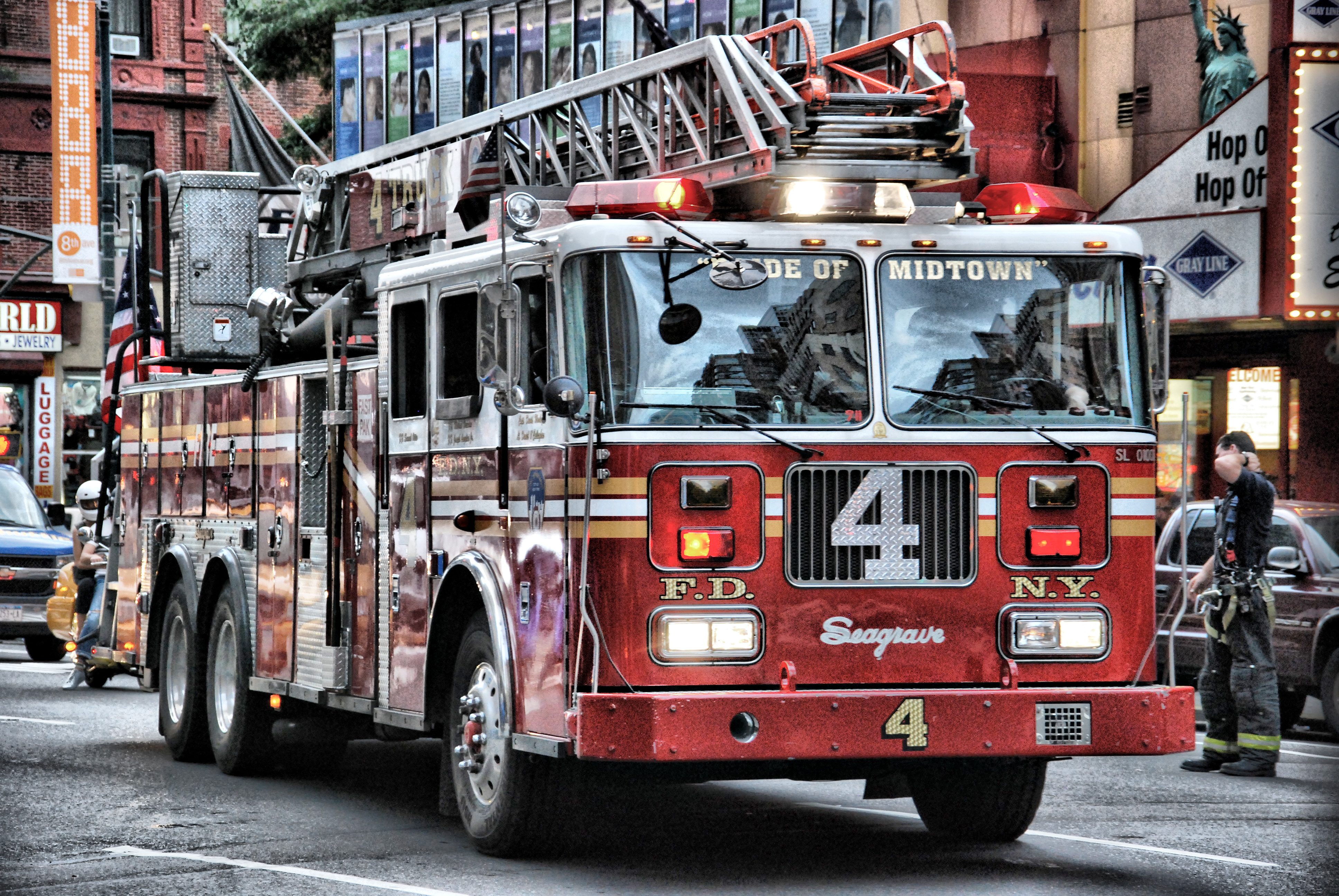 Truck Fire Truck Fire Engine Firefighter HDR 3872x2592