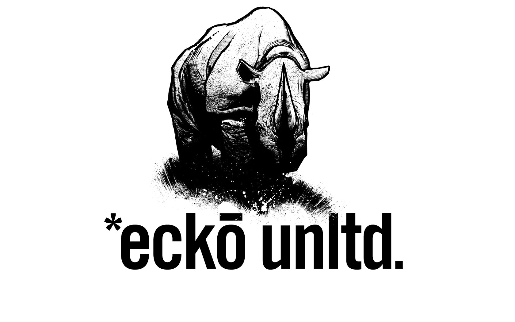 Ecko Rhino Monochrome Simple Background 1680x1050