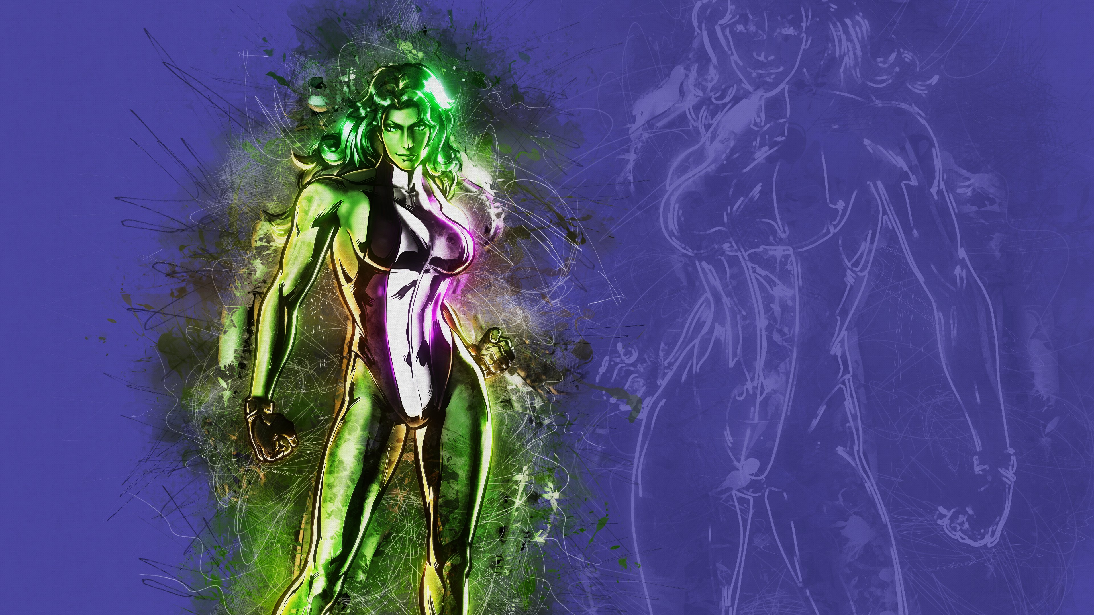 Hero Comics Artwork She Hulk Hulk Marvel Vs Capcom Marvel Vs Capcom 3 Fate Of Two Worlds 3840x2160
