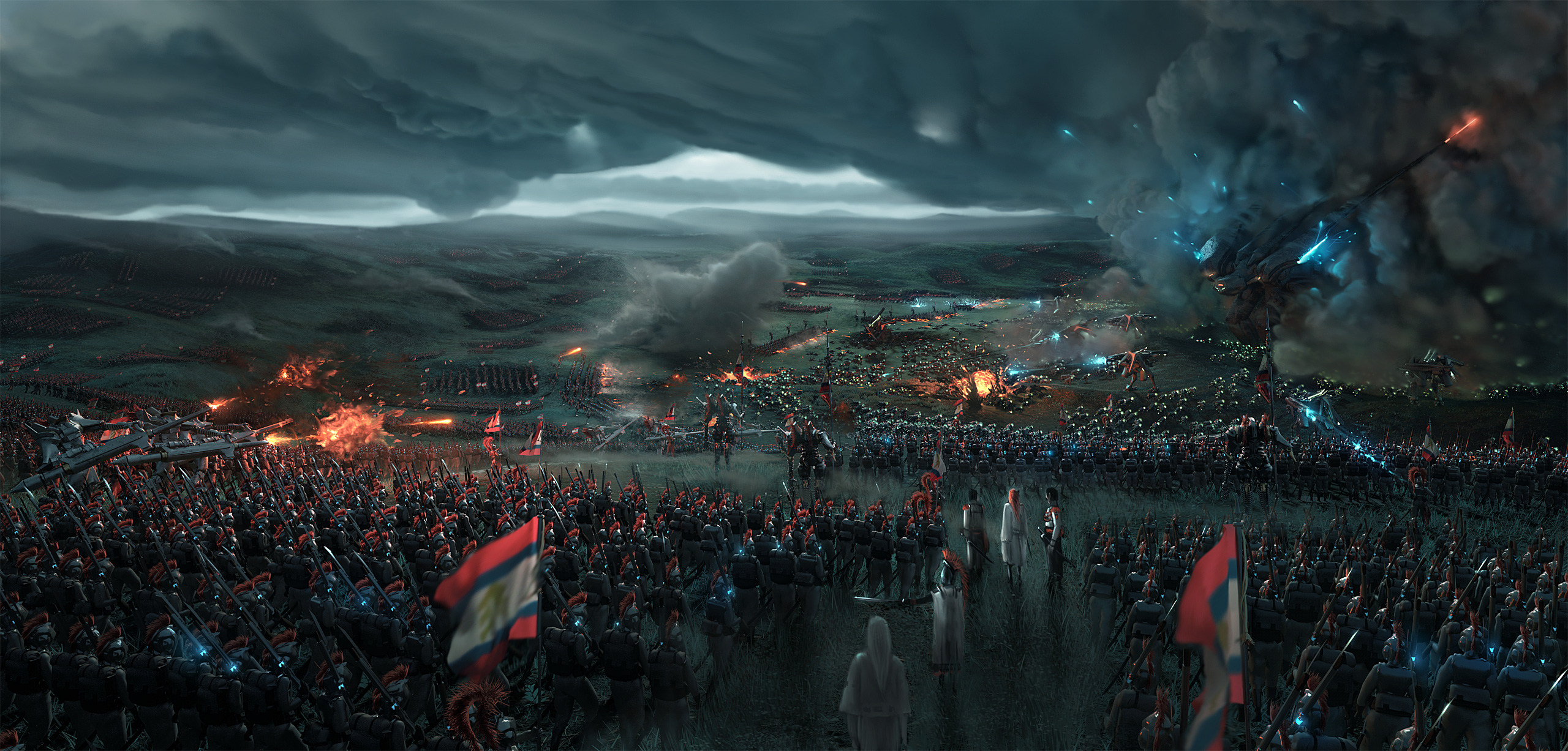 Wen JR Fantasy Art Army Battlefields 2560x1227