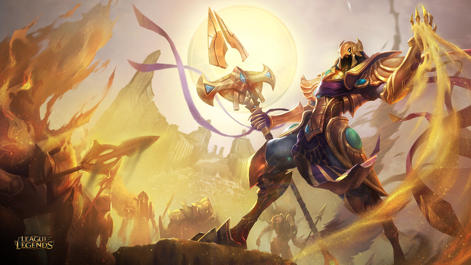 League Of Legends Azir Video Games 1920x1080