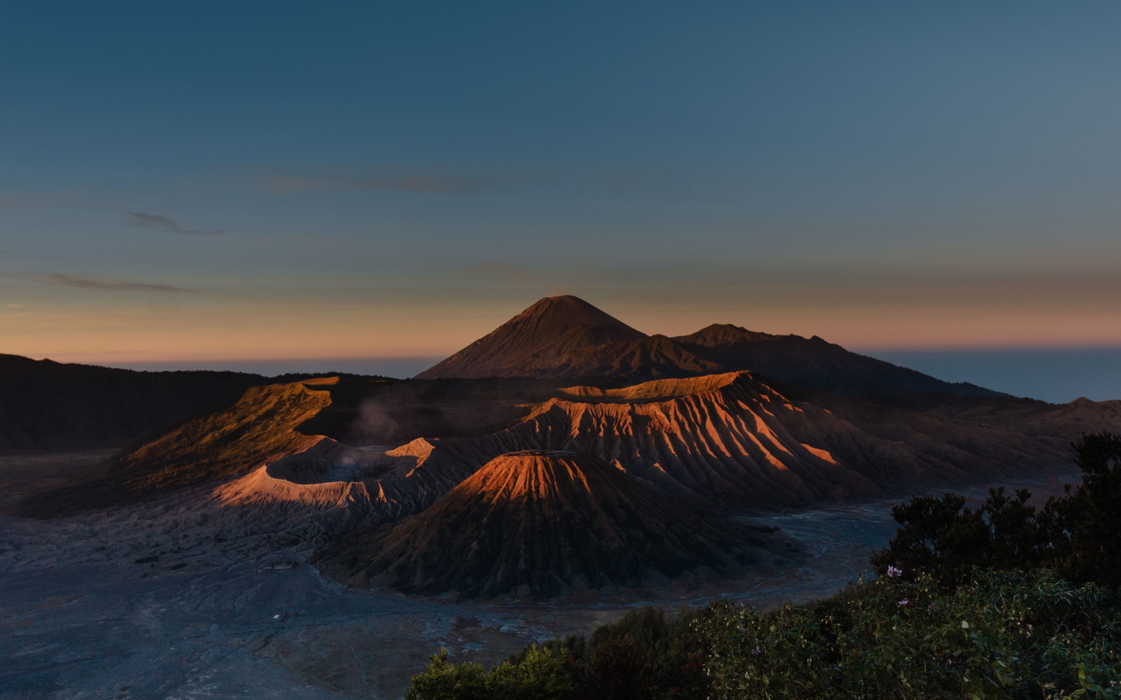 Volcano Landscape Sky Nature Mount Bromo Indonesia 3840x2400
