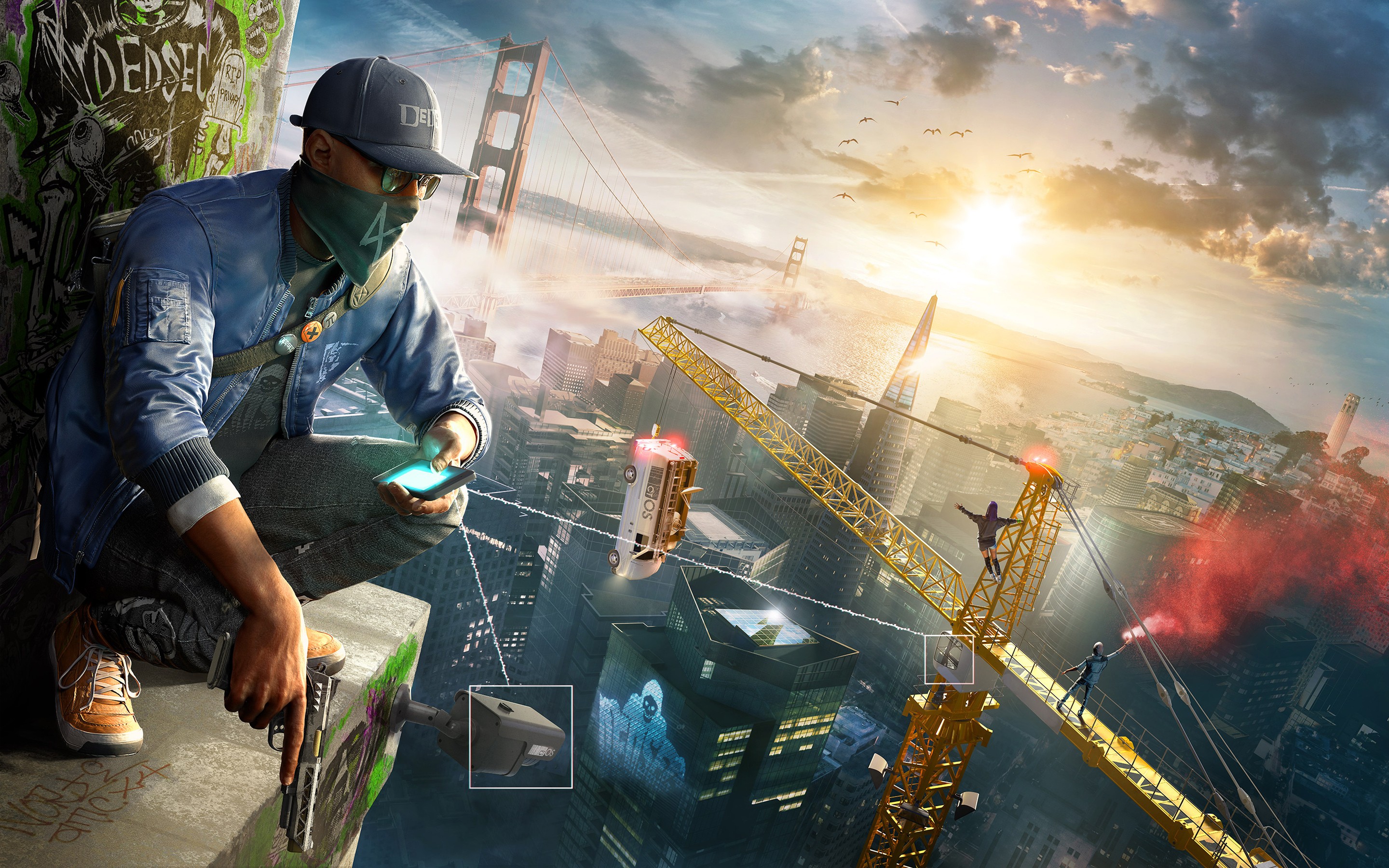 Watch Dogs 2 Video Games Ubisoft Marcus Holloway 2880x1800