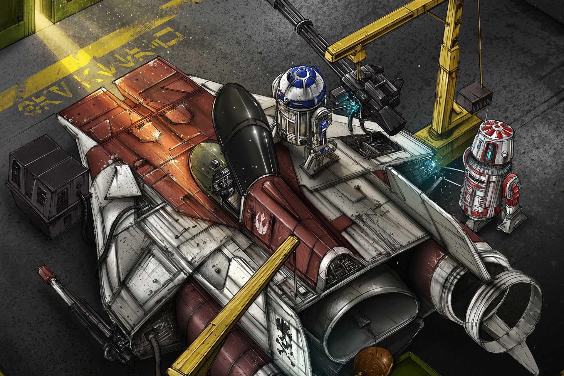 A Wing Artwork R2 D2 Star Wars Star Wars Droids Star Wars Ships Spaceship Vehicle 1920x1280